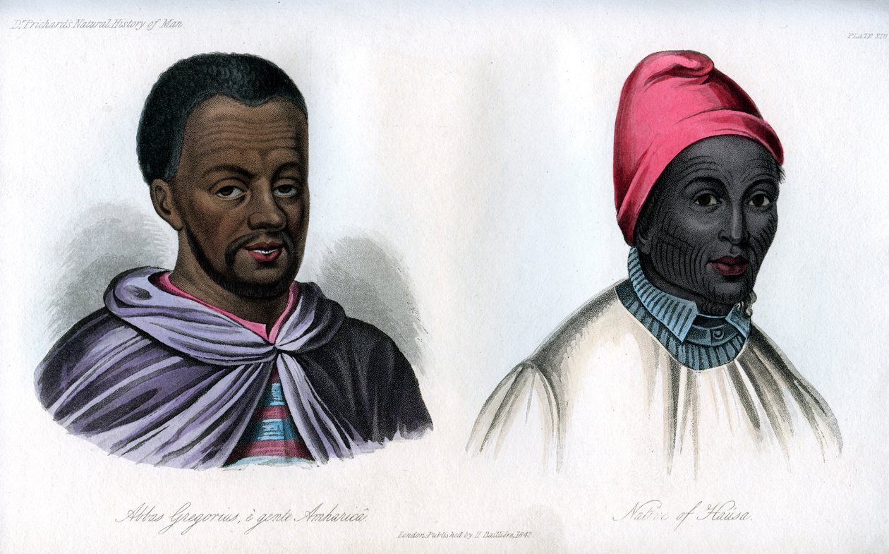 Abbas Gregorius og en indfødt af Hausa, 1848 af Unbekannt