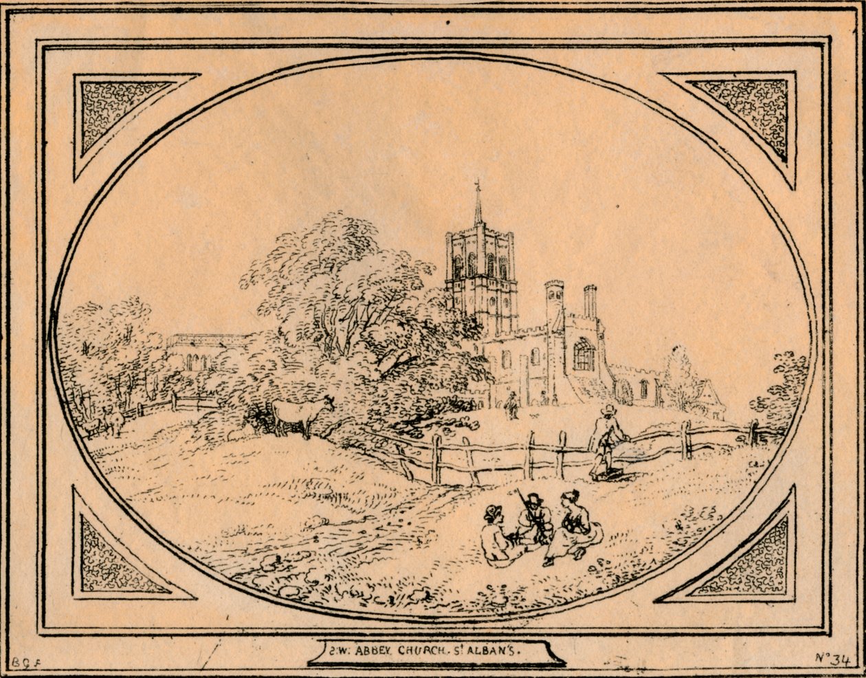 Abbey Church, St. Albans, 1782 af Unbekannt