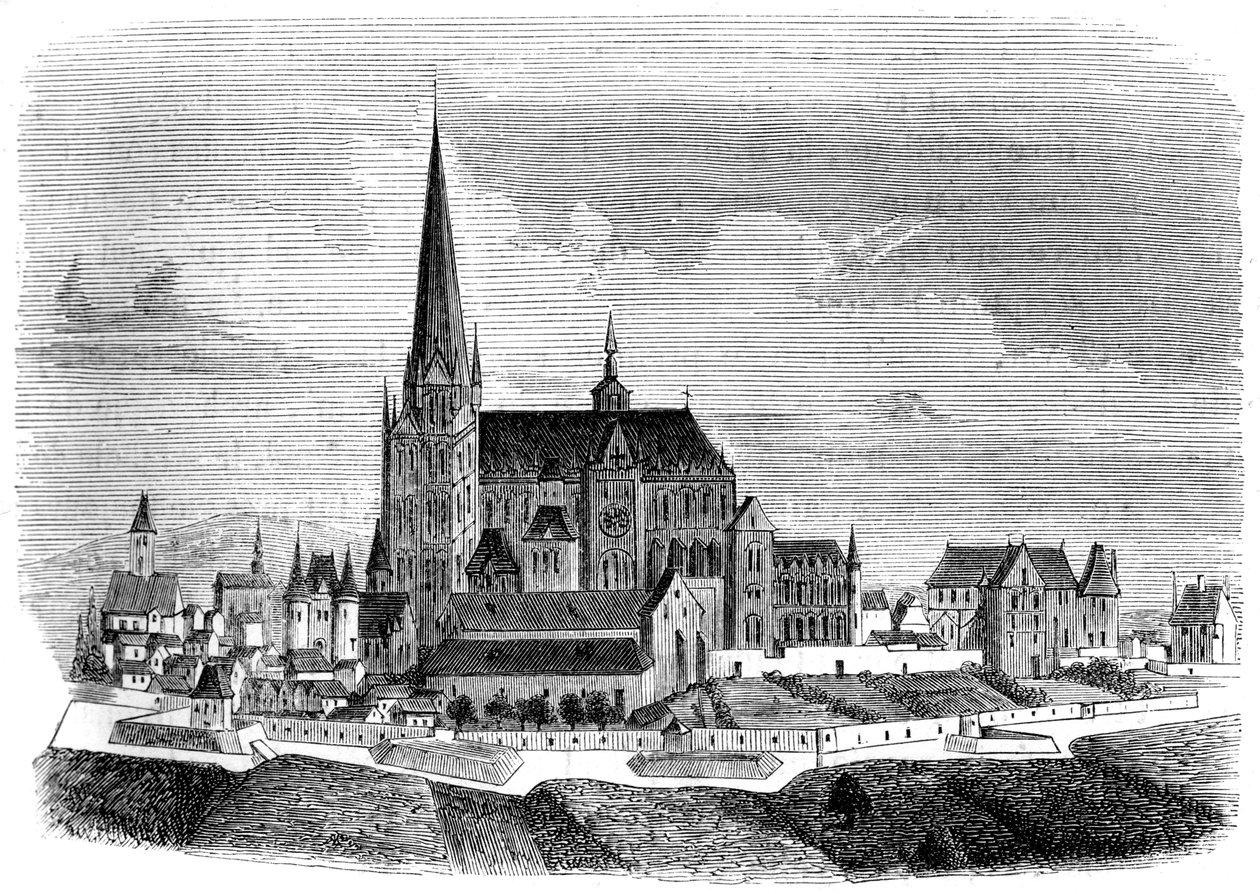 Abbey of Saint-Denis, slutningen af det 16. århundrede 1849 af Unbekannt