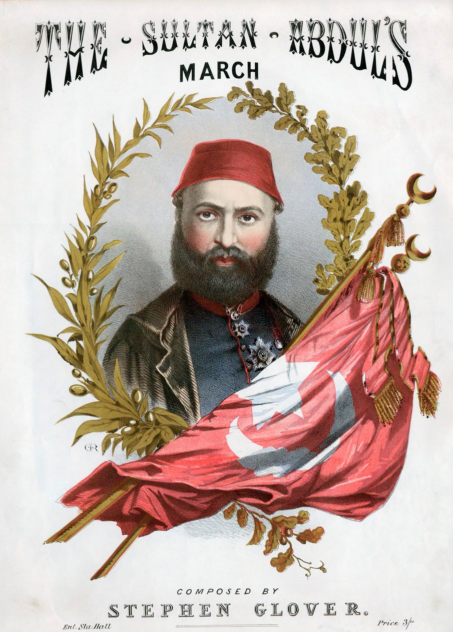 Abd-ul-Aziz 1830-1876, Sultan af Tyrkiet fra 1861, c1871 af Unbekannt