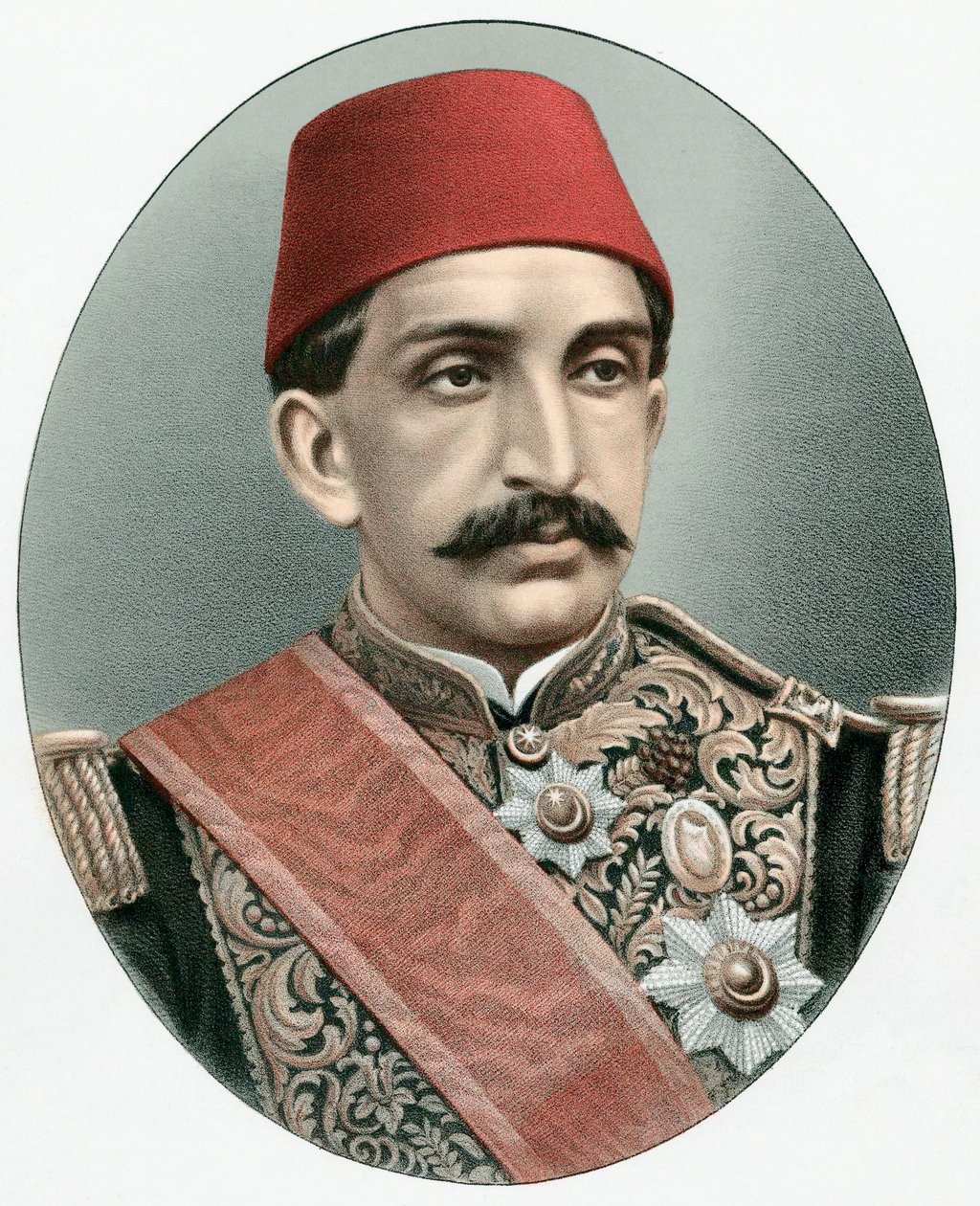 Abdul Hamid II 1842-1918, sidste sultan af Tyrkiet, c1880 af Unbekannt