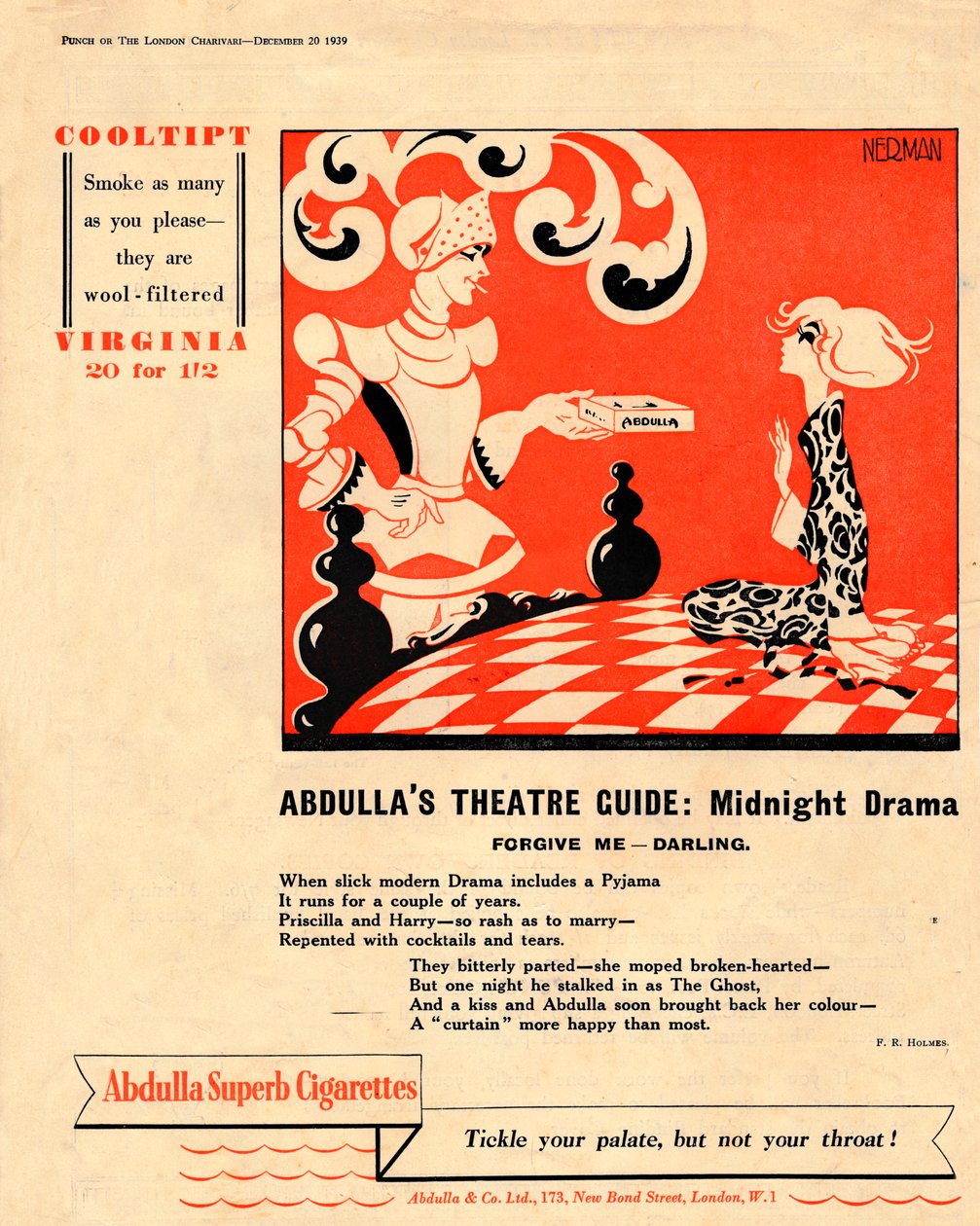 Abdullas Theatre Guide: Midnight Drama - Forgive Me - Darling, 1939 af Unbekannt
