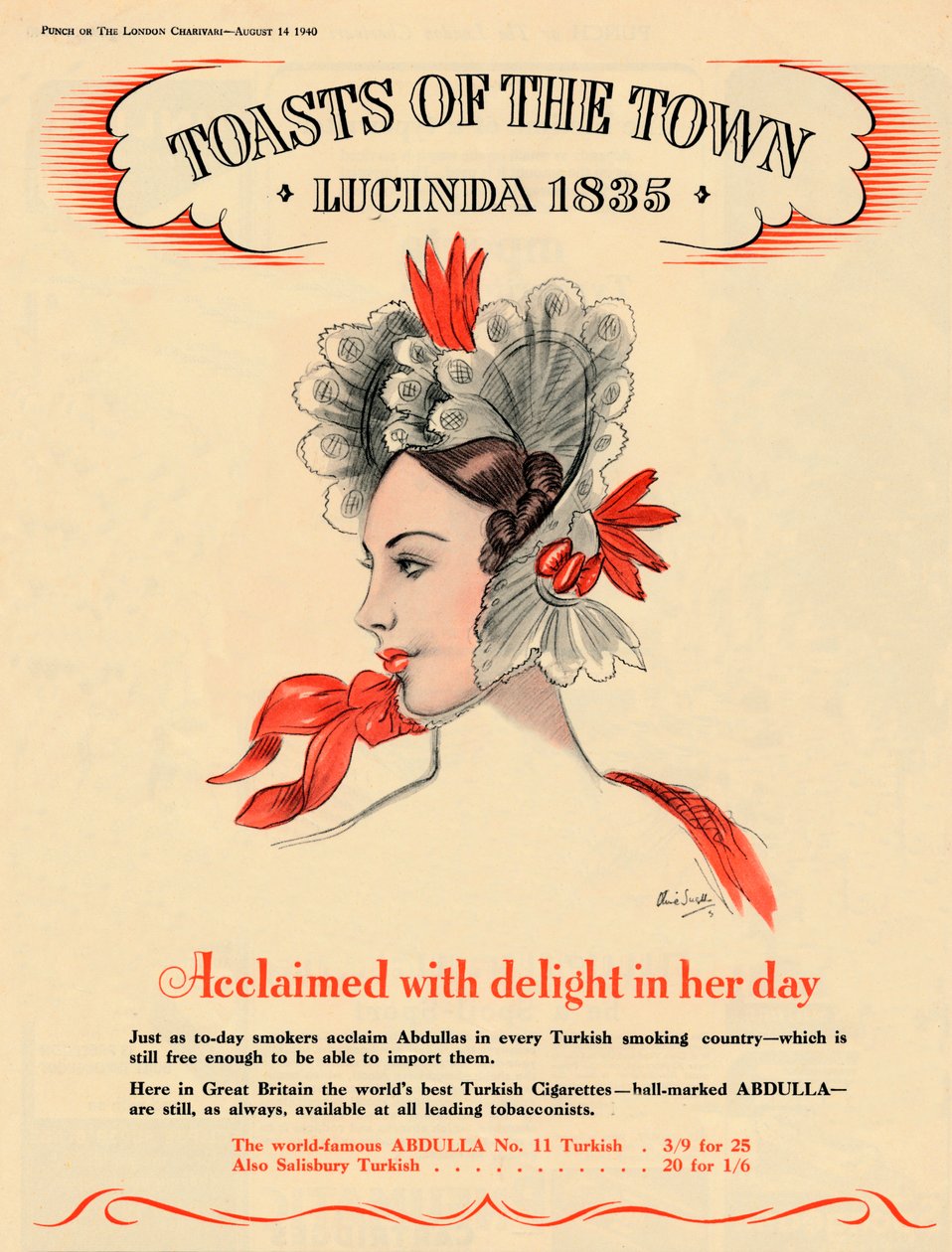 Rost med glæde i sin tid, Toasts of the Town - Lucinda 1835, 1940 af Unbekannt
