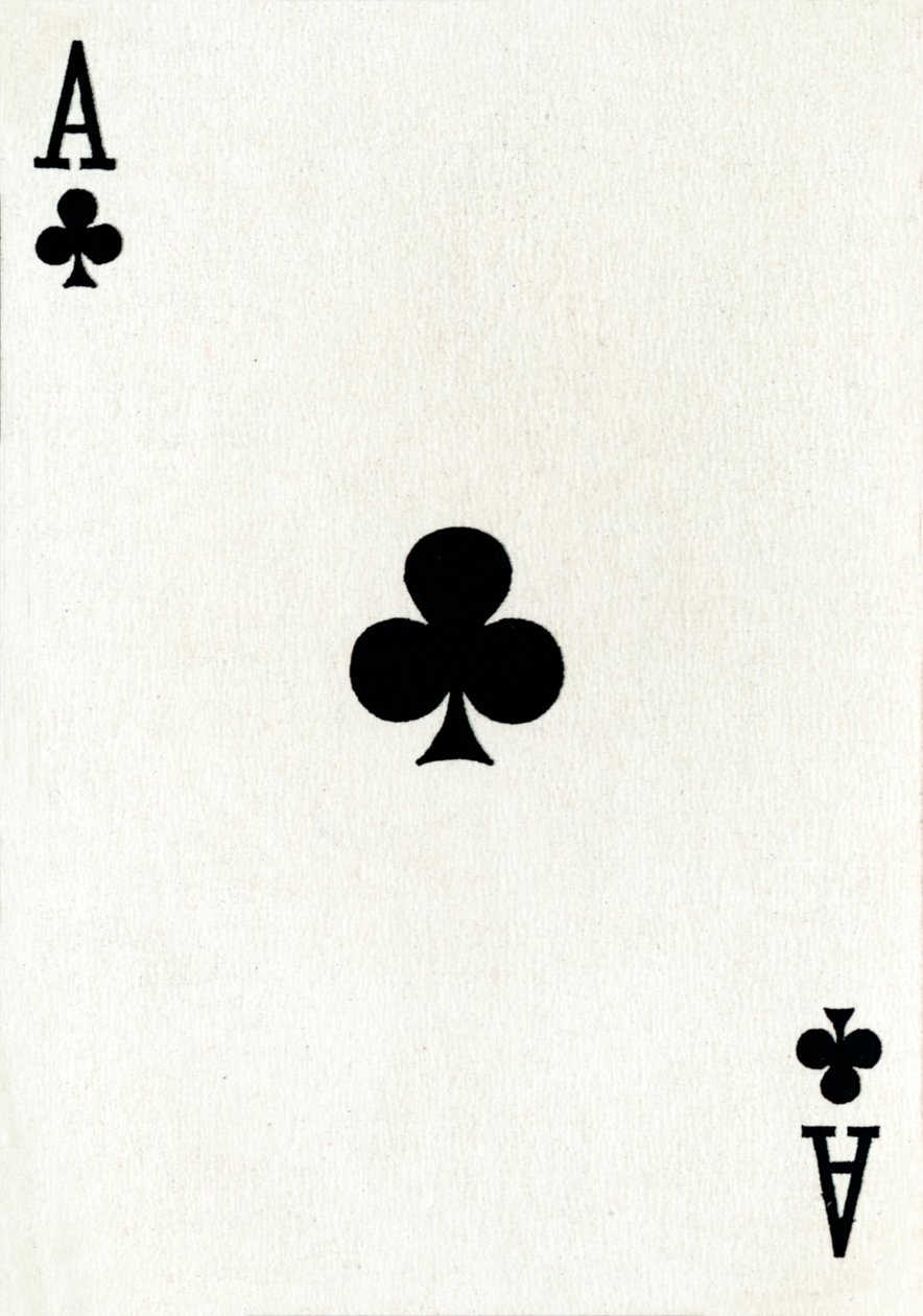 Ace of Clubs fra et sæt Goodall & Son Ltd. spillekort, c1940 af Unbekannt