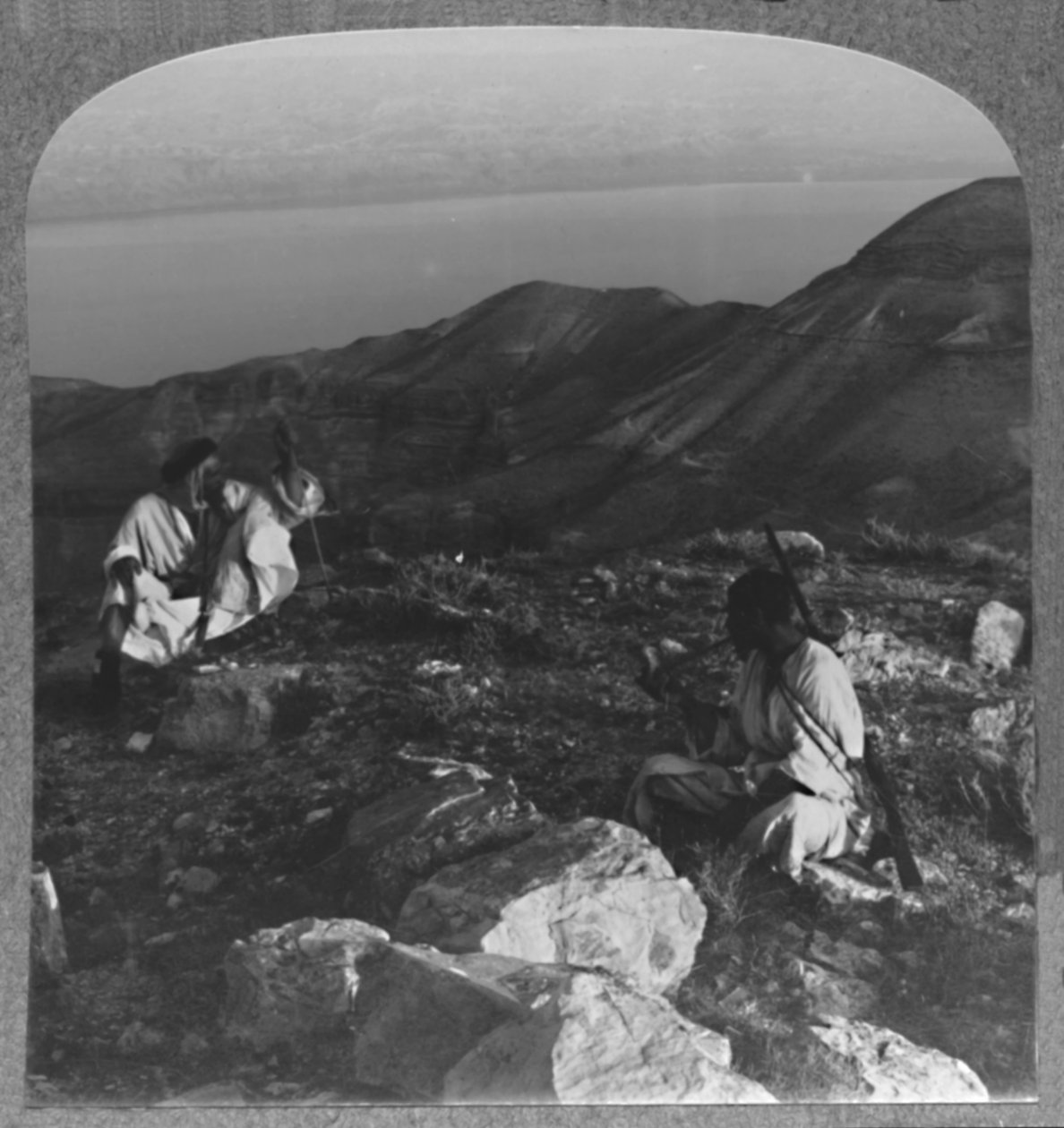 Over Det Døde Hav fra Machaerus, ca. 1900 af Unbekannt