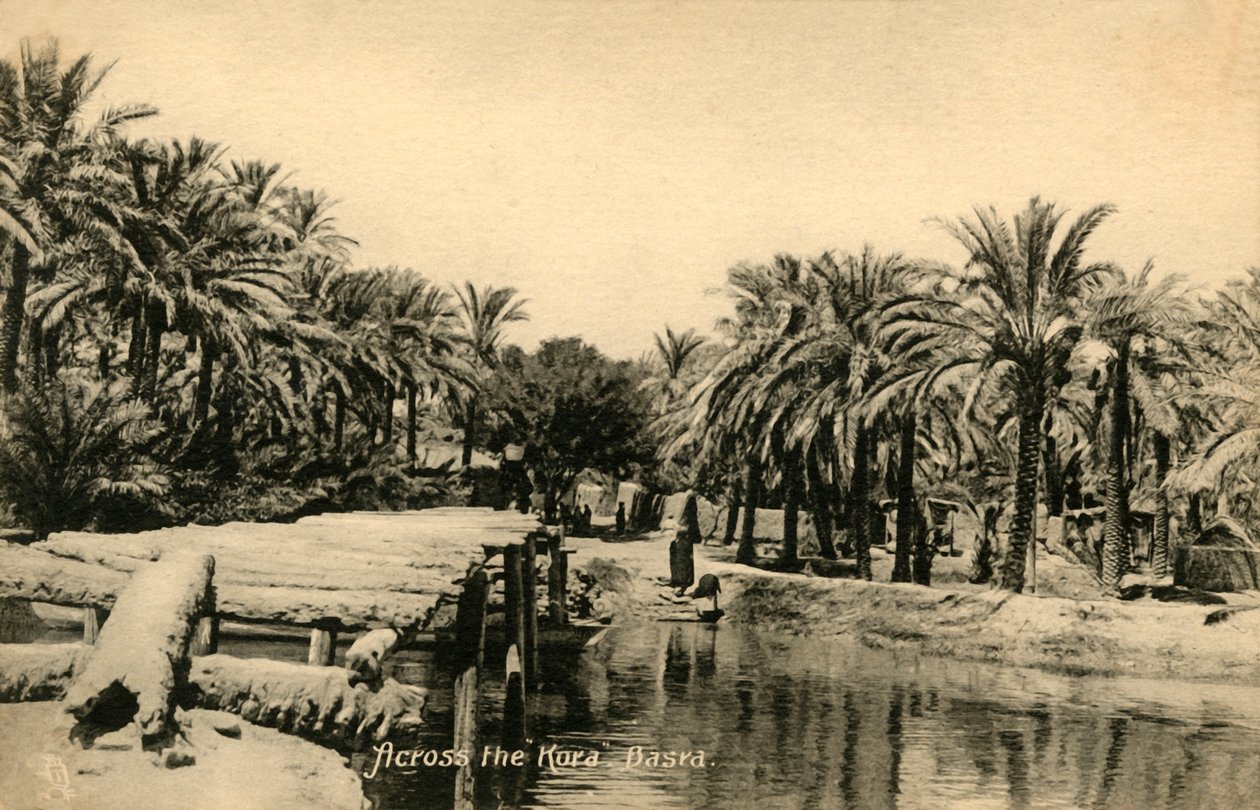 På tværs af Koraen, Basra, c1918-c1939. af Unbekannt