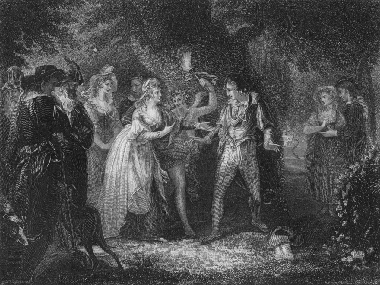 Akt V Scene iv fra As You Like It, c1800-tallet af Unbekannt