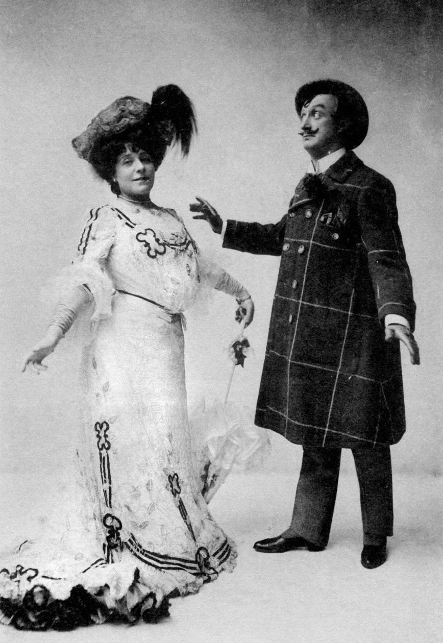 Ada Blanche og JR Hale i en scene fra The Medal and the Maid, 1909 af Unbekannt
