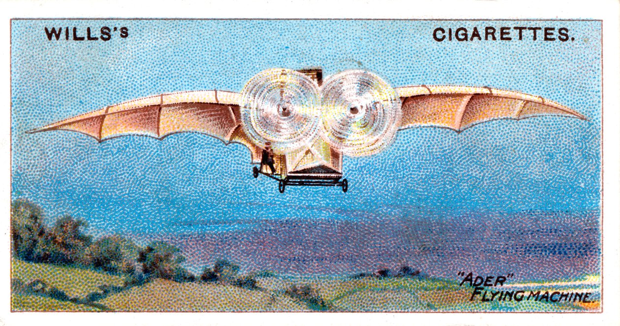 Aders flyvende fugl Eole Aole, 1890 c1910 af Unbekannt