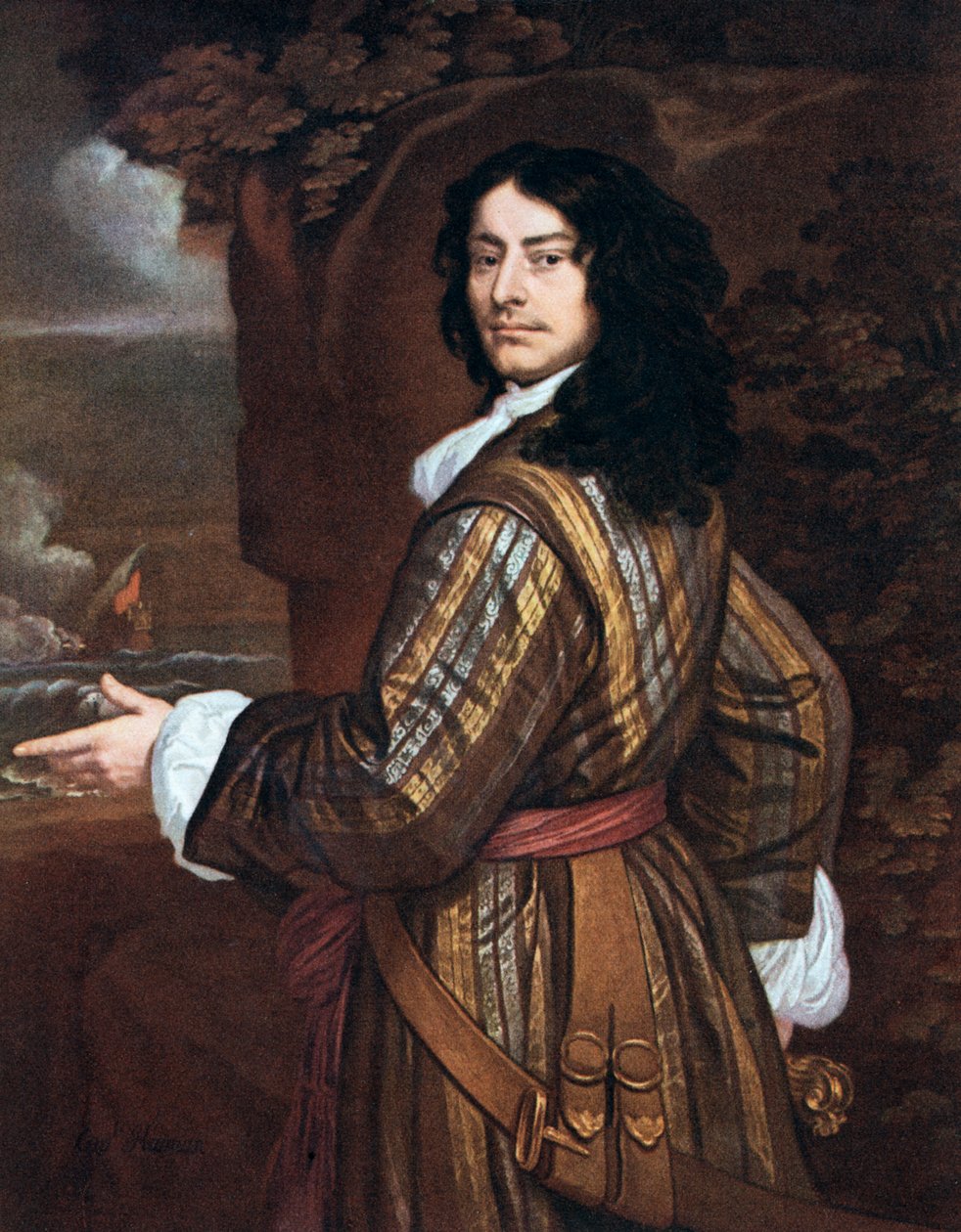 Admiral Sir John Harman, engelsk søofficer, 1800-tallet af Unbekannt