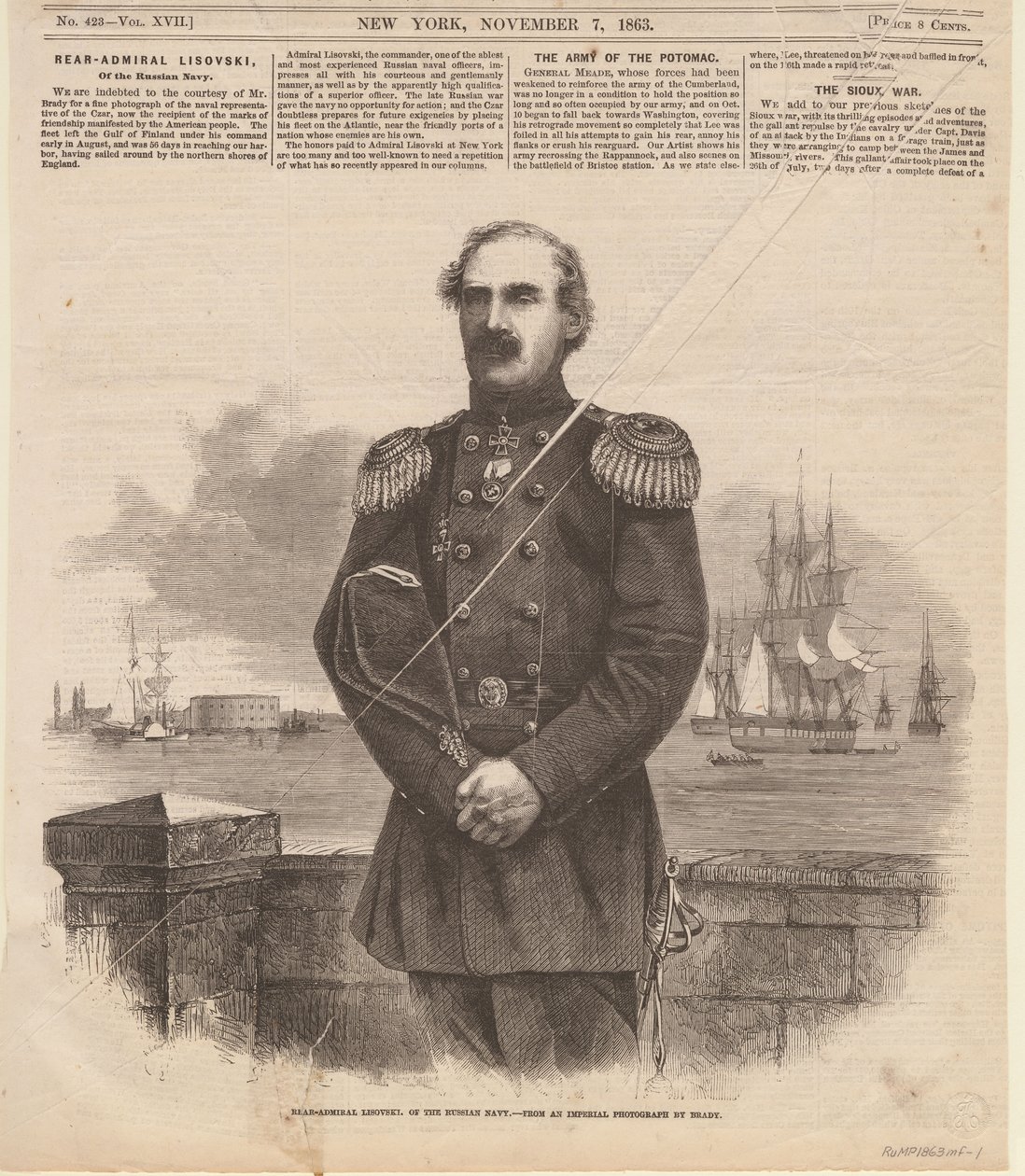 Admiral Stepan Stepanovich Lesovsky 1816-1866 i New York, 1863. af Unbekannt