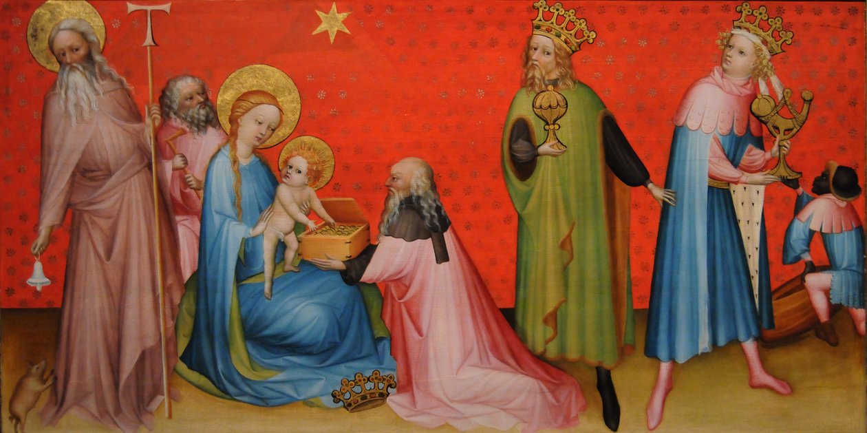 Tilbedelse af Magi med Saint Anthony Abbed, ca 1400 af Unbekannt