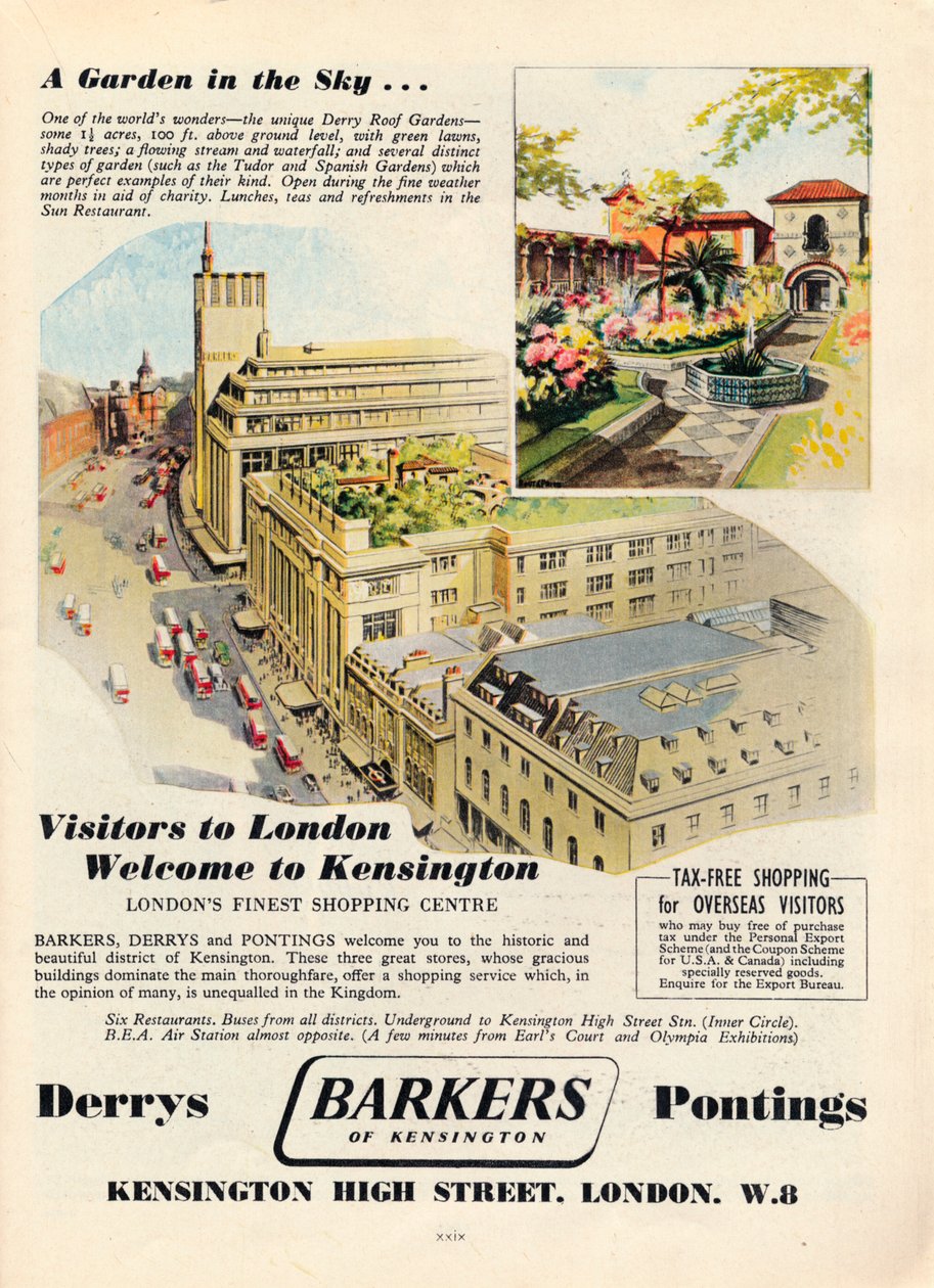 Annonce for Barkers of Kensington, 1951 af Unbekannt