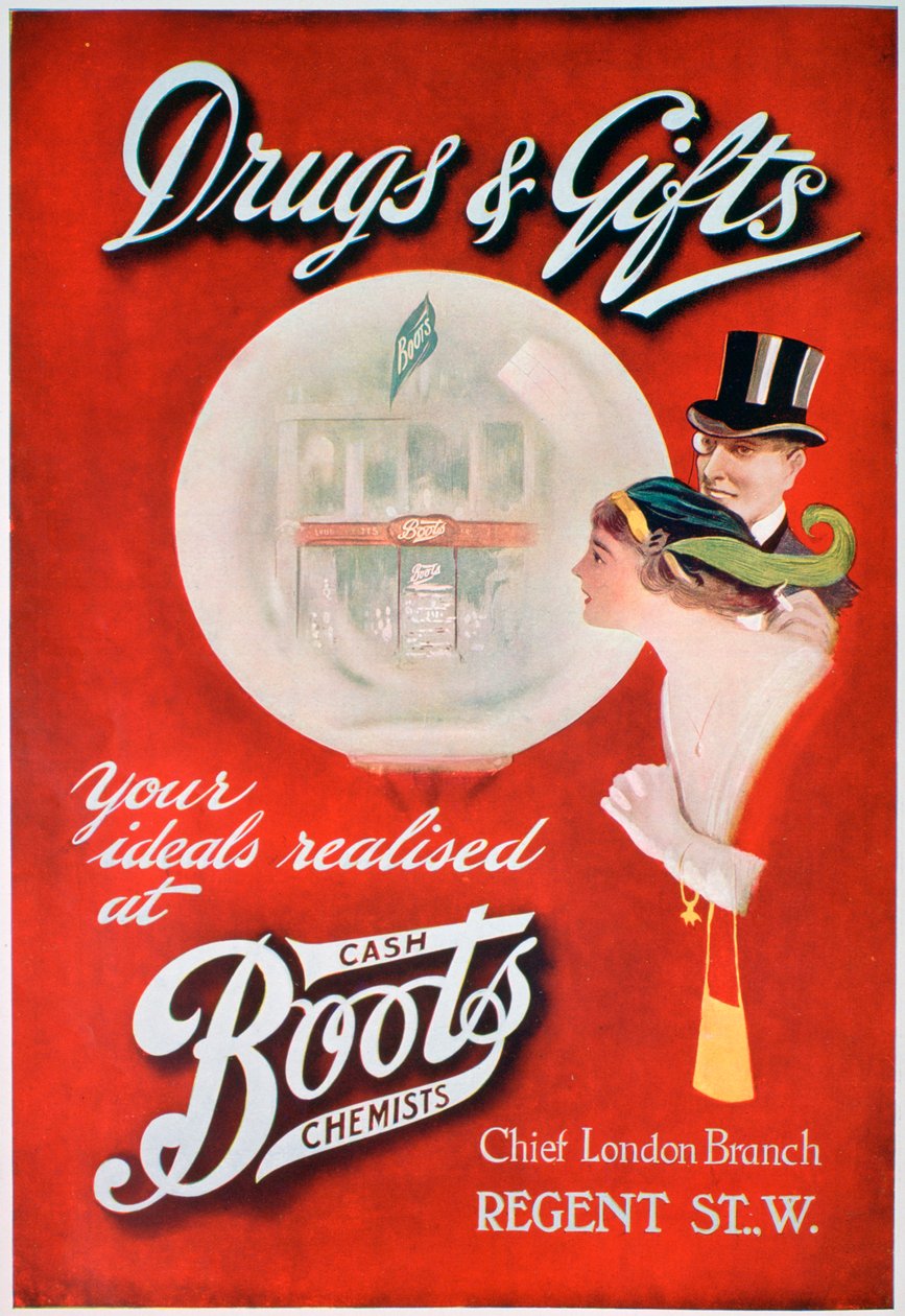 Annonce for Boots the Chemists, 1913 af Unbekannt