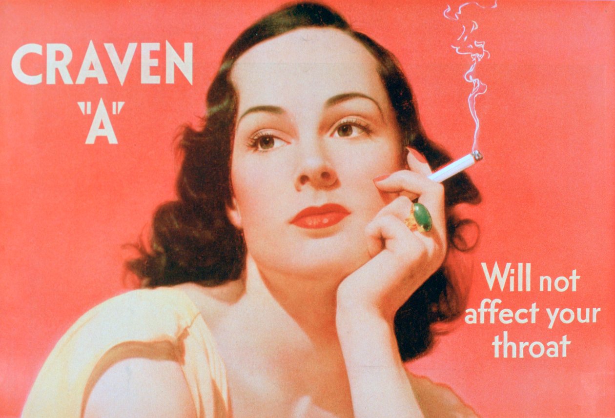 Annonce for Craven A cigaretter, 1939 af Unbekannt