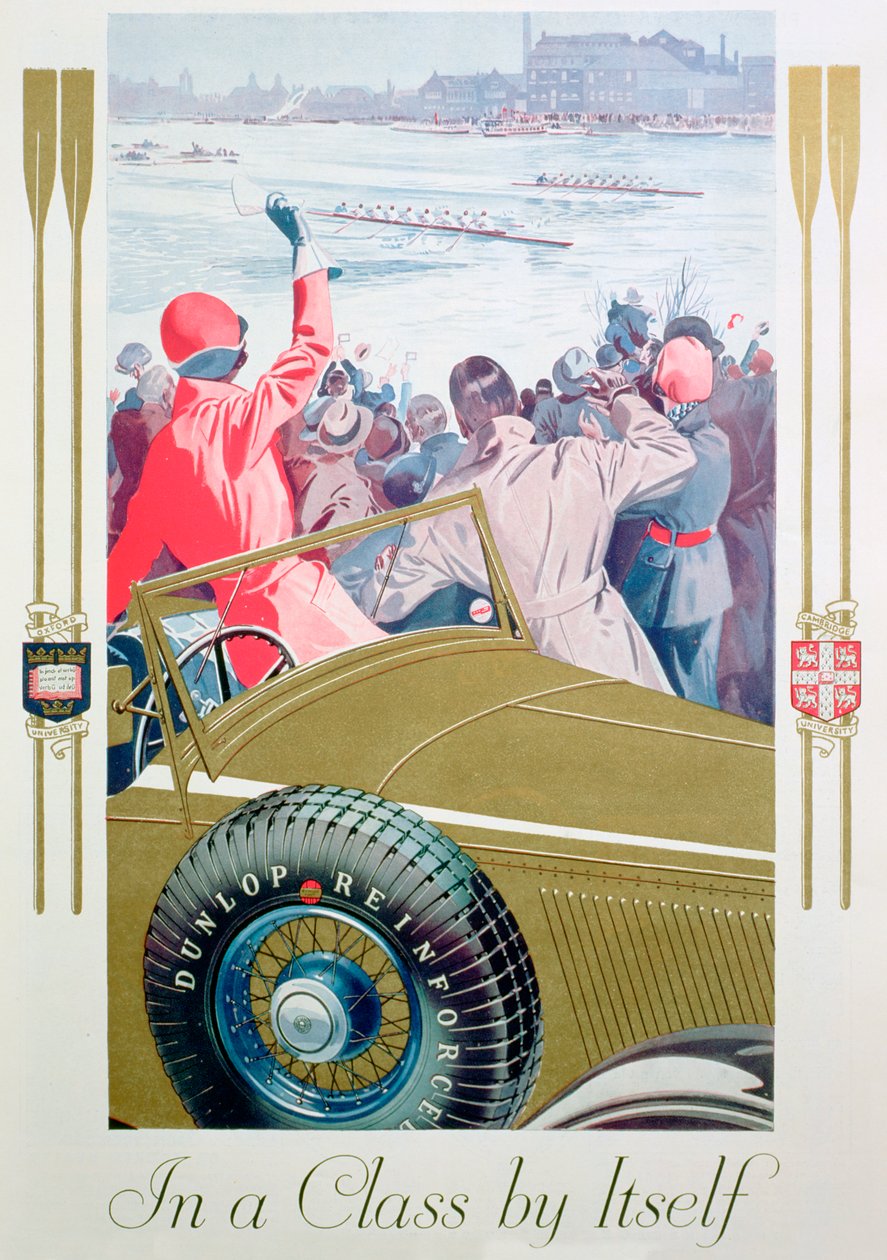 Annonce for Dunlop-dæk, 1932 af Unbekannt