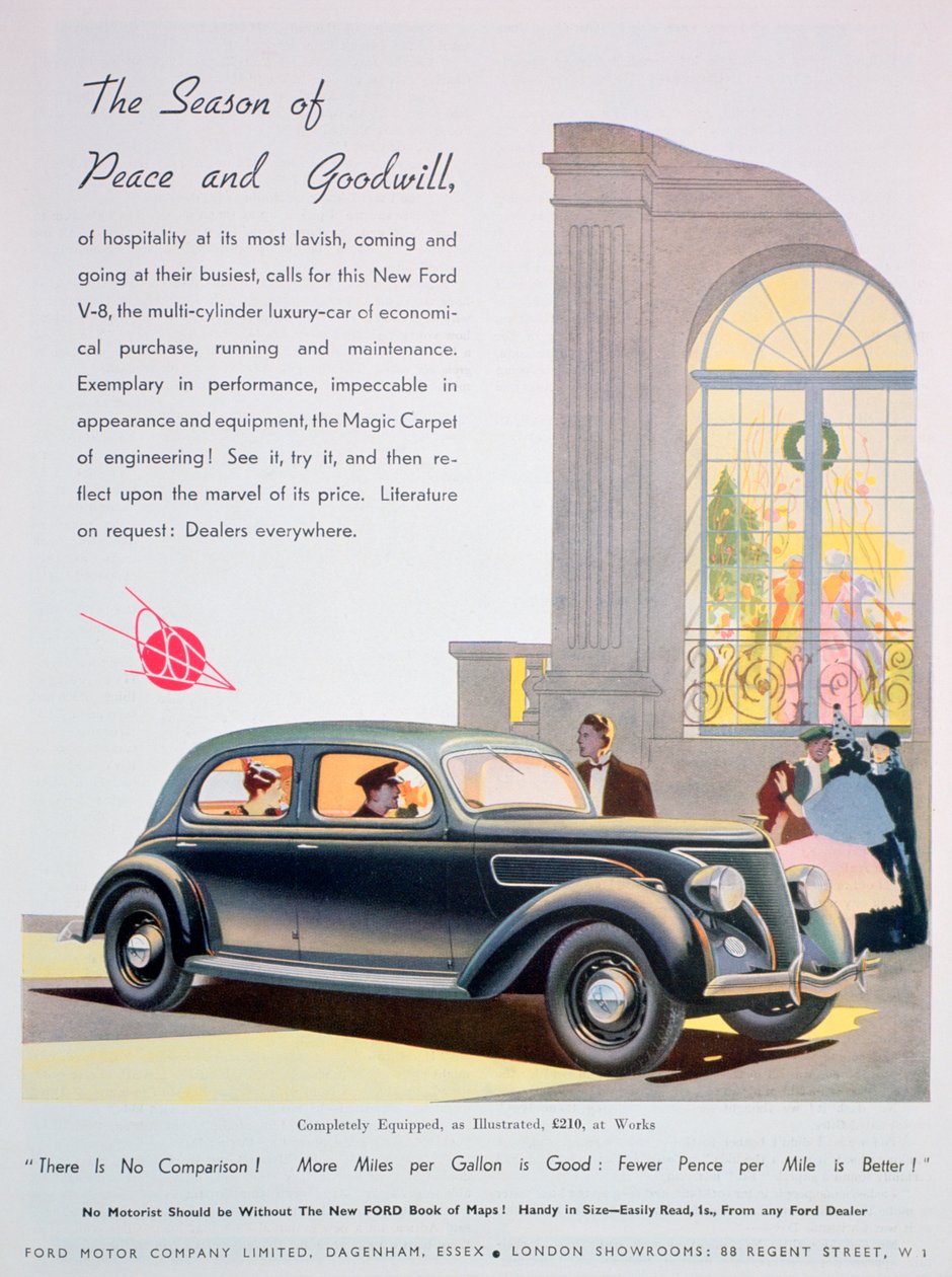 Annonce for Ford-biler, 1936 af Unbekannt