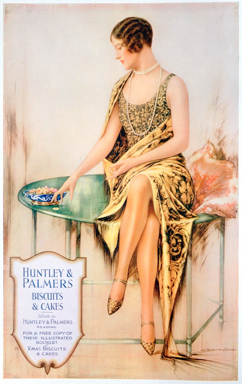 Annonce for Huntley og Palmers kiks, 1929 af Unbekannt