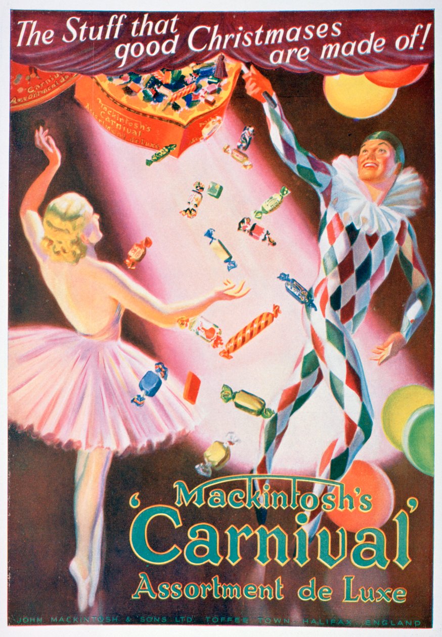 Annonce for Mackintoshs Carnival toffee-sortimenter, 1935 af Unbekannt