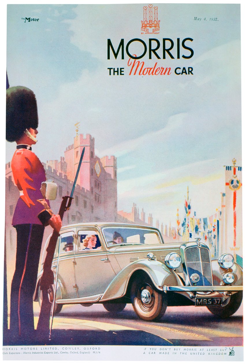 Annonce for Morris-biler, 1937 af Unbekannt