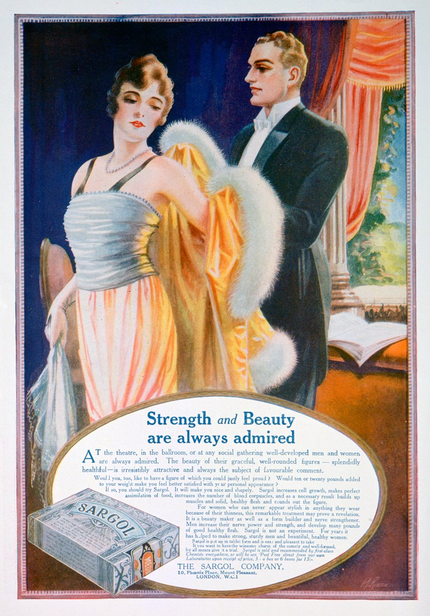 Annonce for Sargol body shaping compound, 1921 af Unbekannt