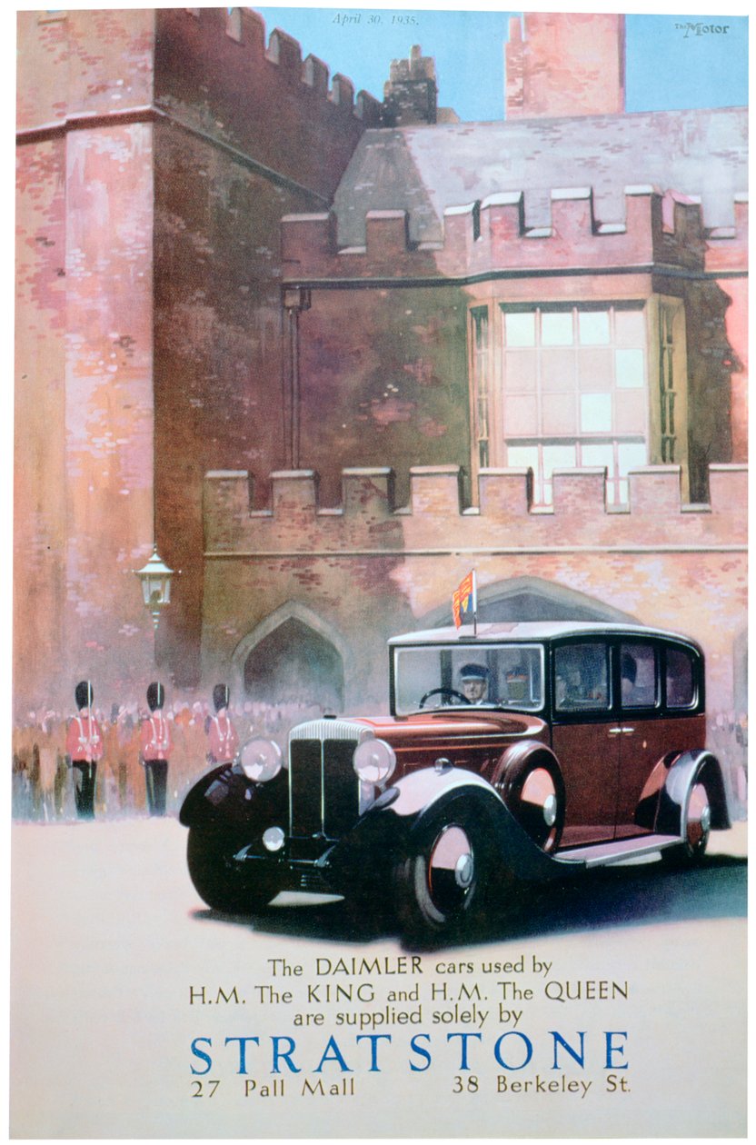 Annonce for Stratstone-bilforhandlere, 1935 af Unbekannt