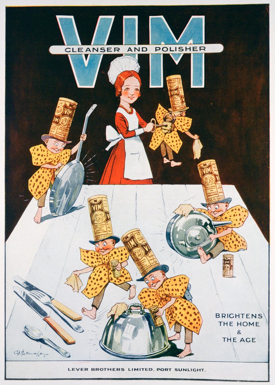 Annonce for Vim rense- og polermiddel, 1919 af Unbekannt
