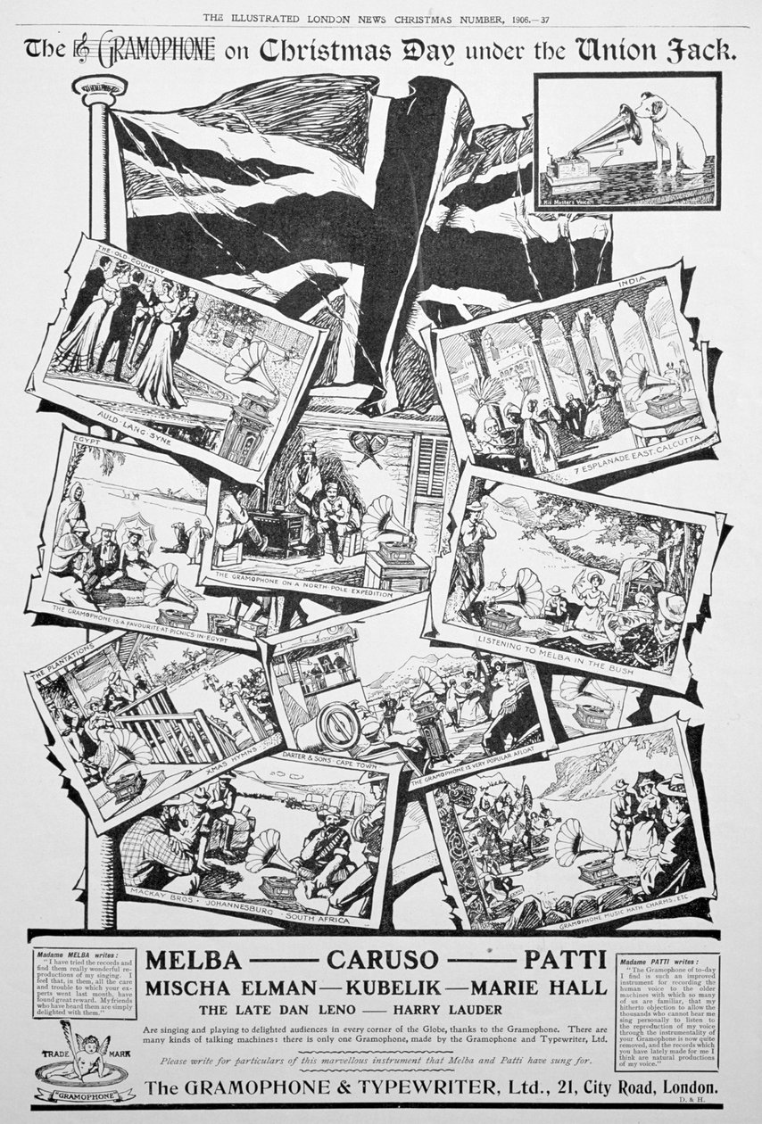 Annonce for Gramophone and Typewriter Co, 1906 af Unbekannt