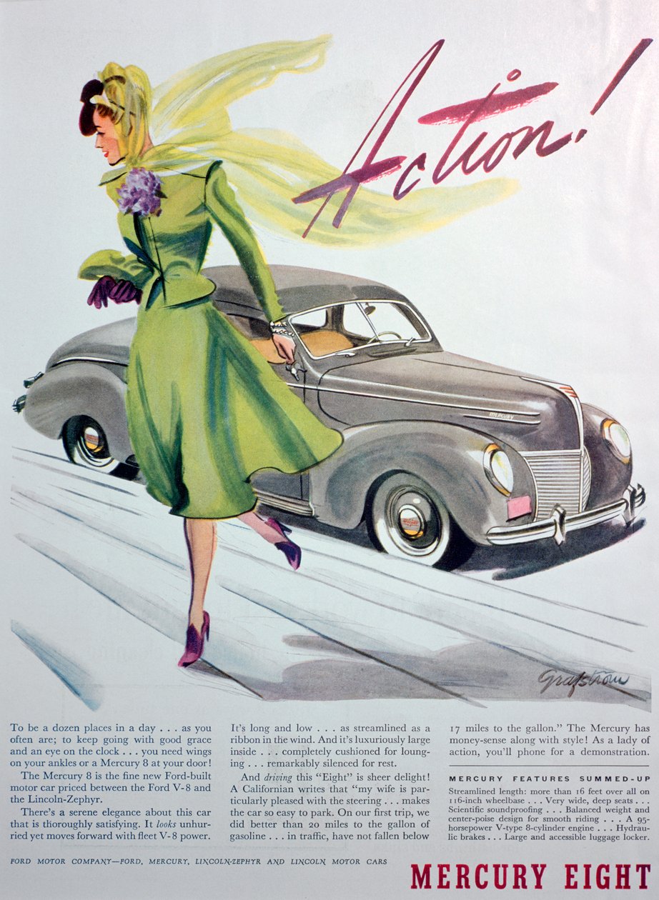 Annonce for Mercury Eight-bilen, 1939 af Unbekannt
