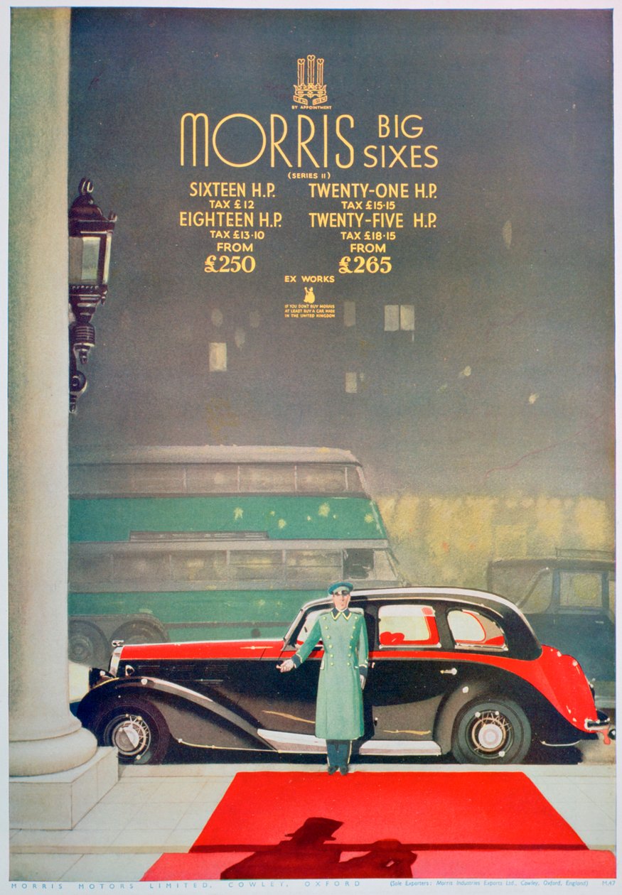 Annonce for Morris Big Six-bilen, 1936 af Unbekannt