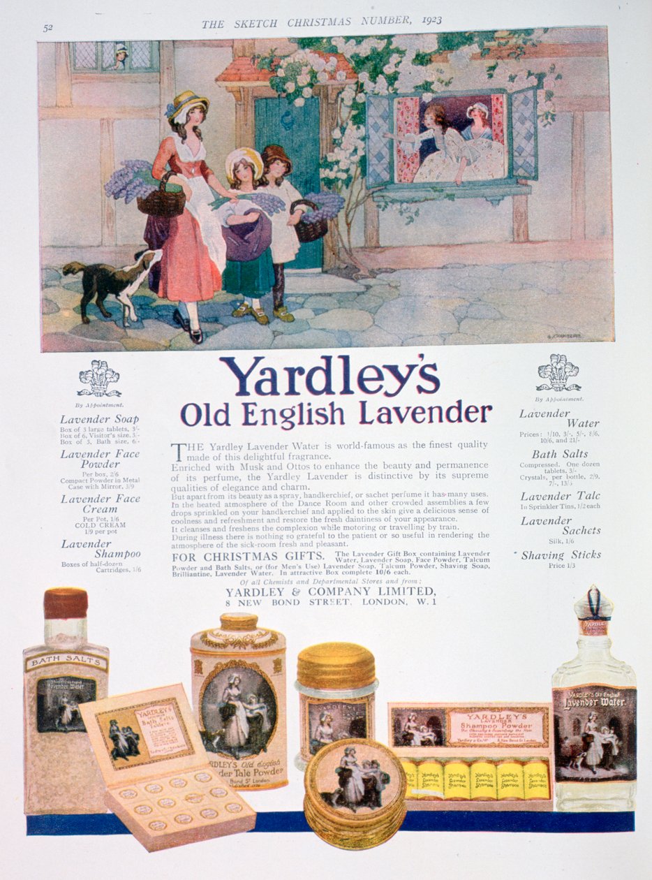 Annonce for Yardleys Old English Lavender-serie, 1923 af Unbekannt