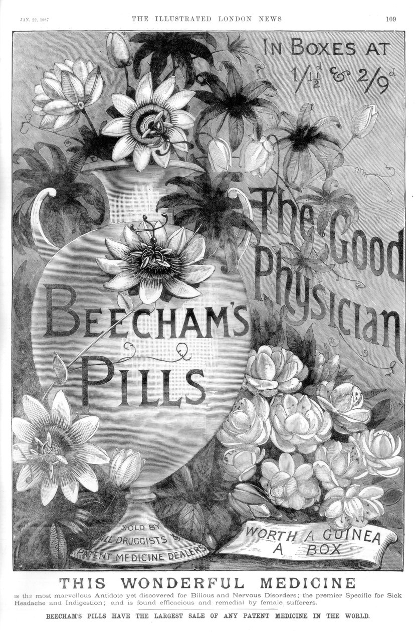 Annonce for Beechams Pills, 1887 af Unbekannt
