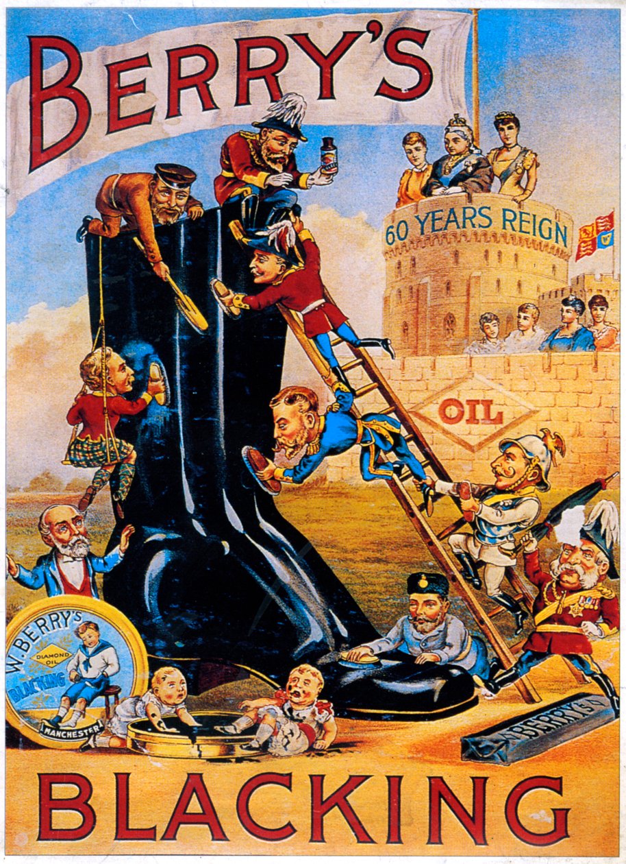 Annonce for Berrys støvlelak, 1887 af Unbekannt