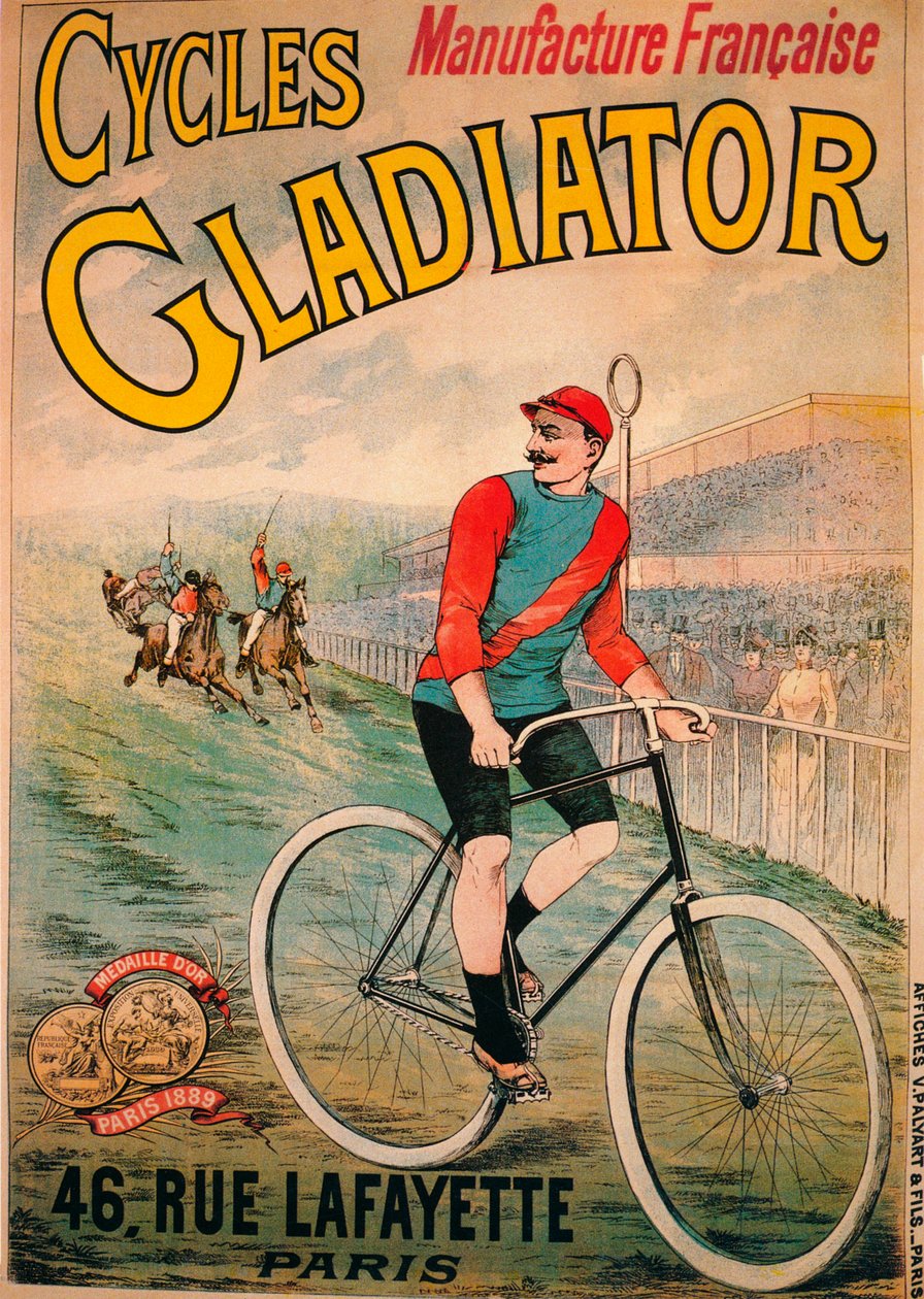 Annonce for Cycles Gladiator cykler, c1900 af Unbekannt