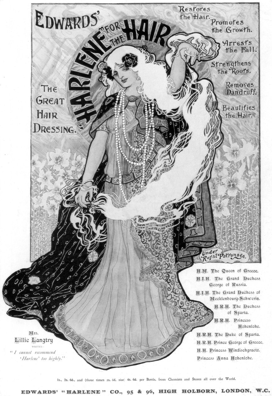 Annonce for Edwards Harlene for Hair, 1902 af Unbekannt