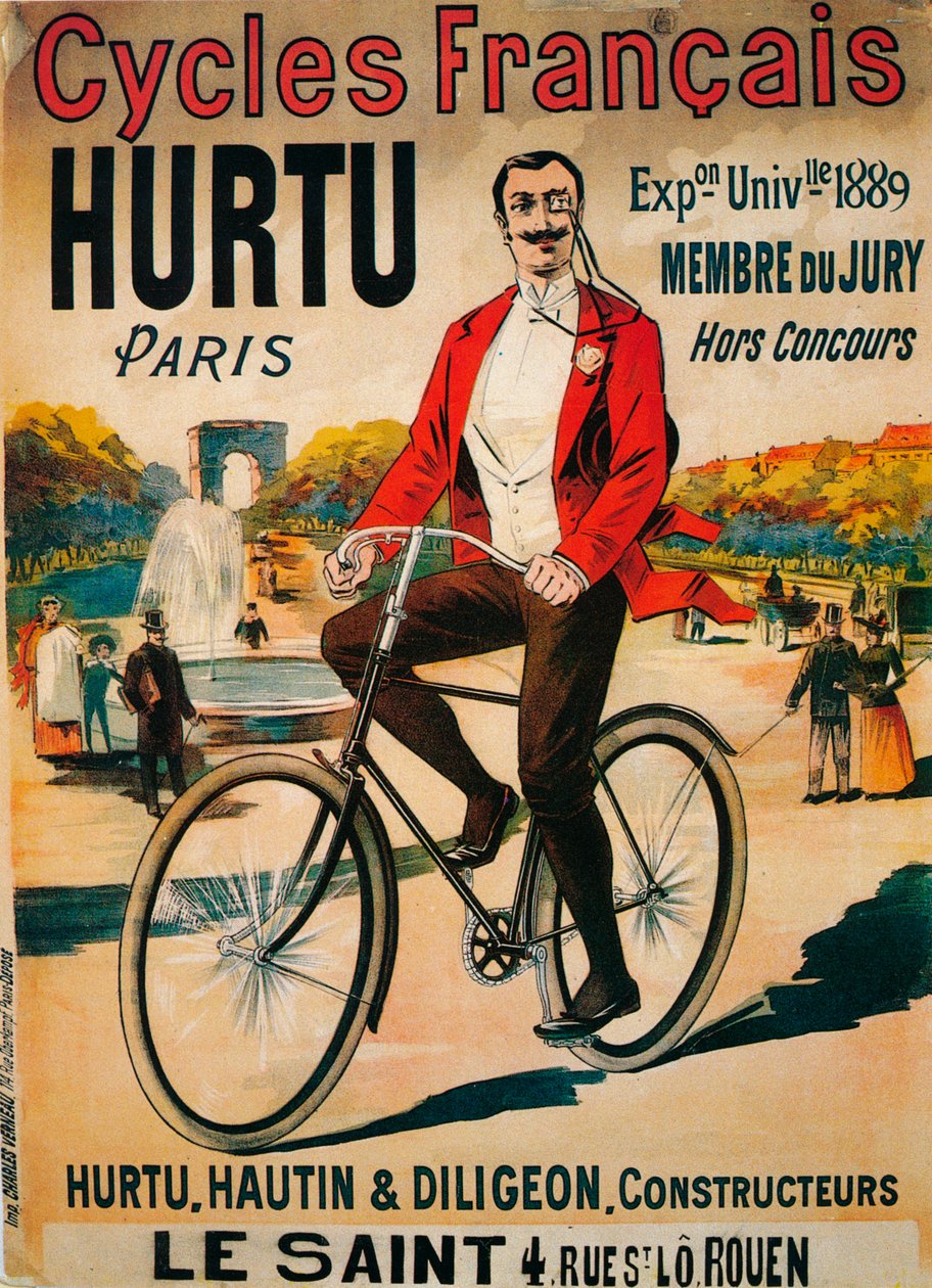 Annonce for Hurtu cykler, c1900 af Unbekannt