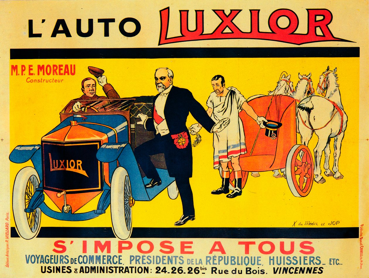 Annonce for Luxior-biler, c1912-1914 af Unbekannt