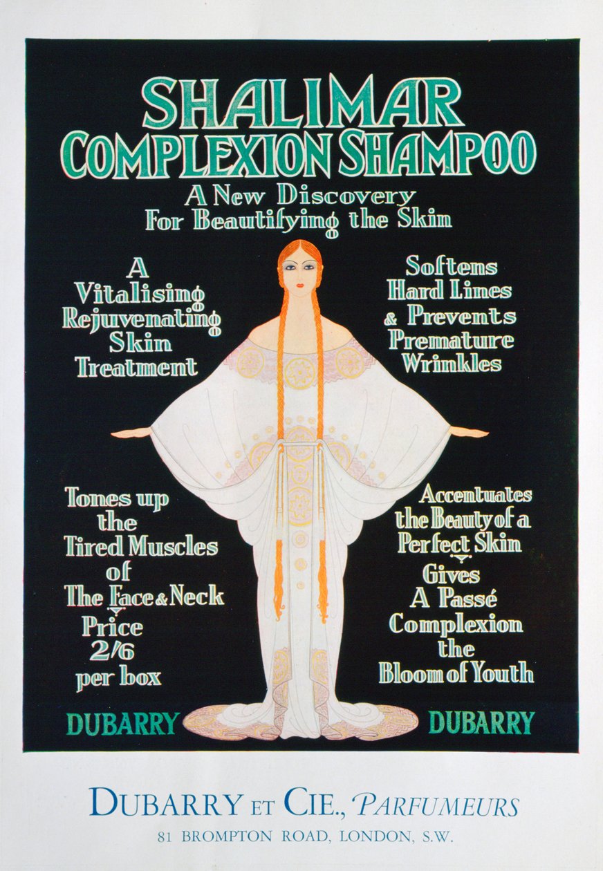 Annonce for Shalimar teint shampoo fra Dubarry, 1930 af Unbekannt