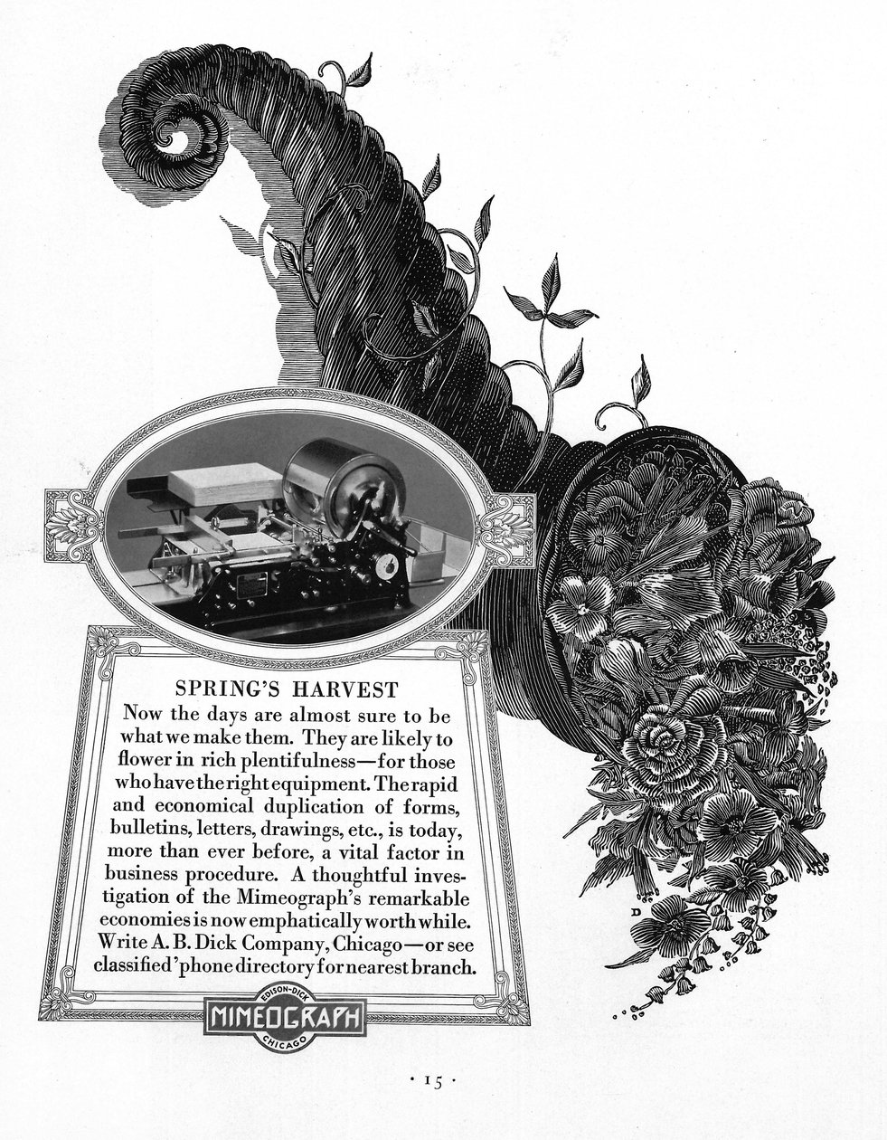 Annonce for Edison Mimeograph, 1900-1910