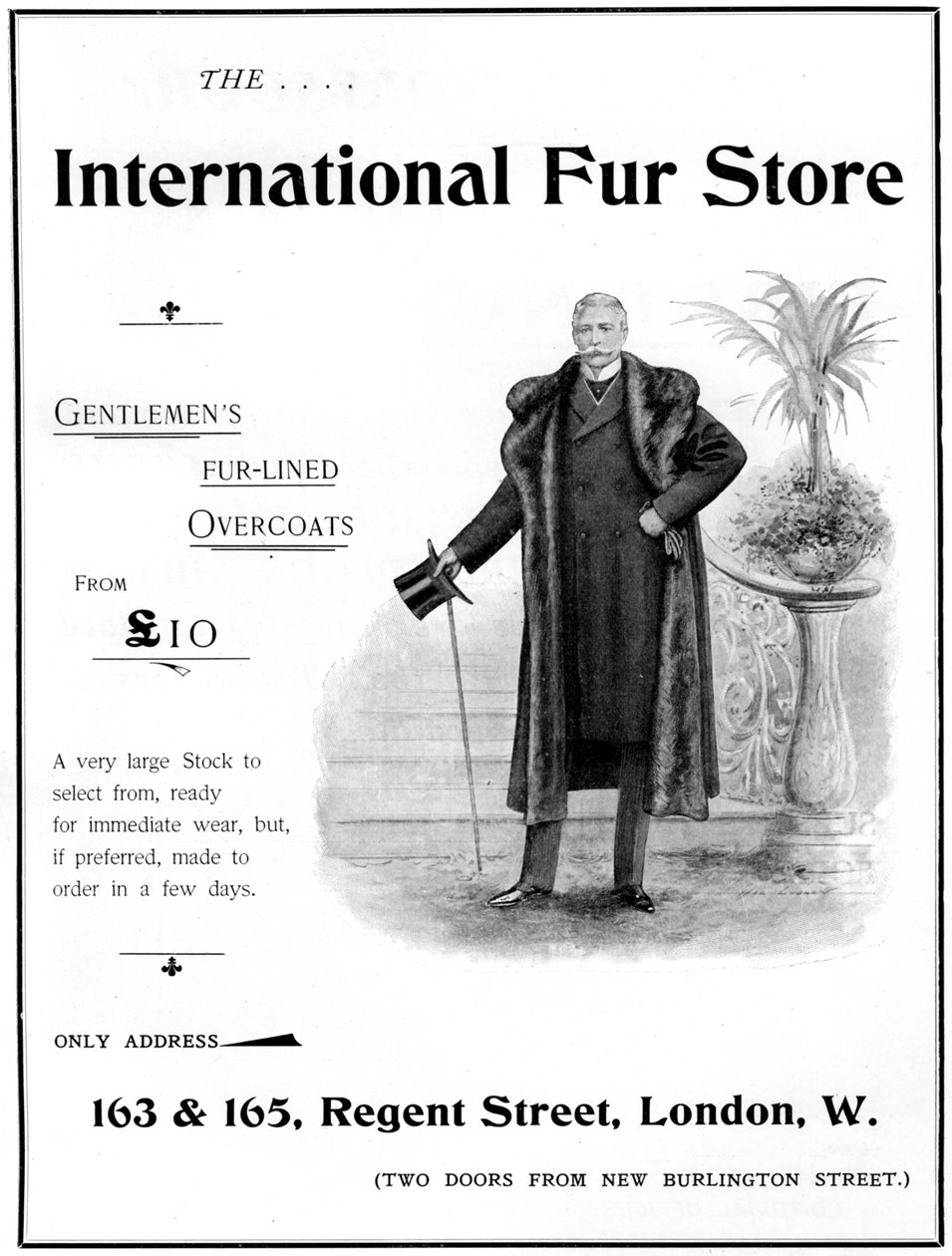 Annonce for International Fur Store, 1901 af Unbekannt