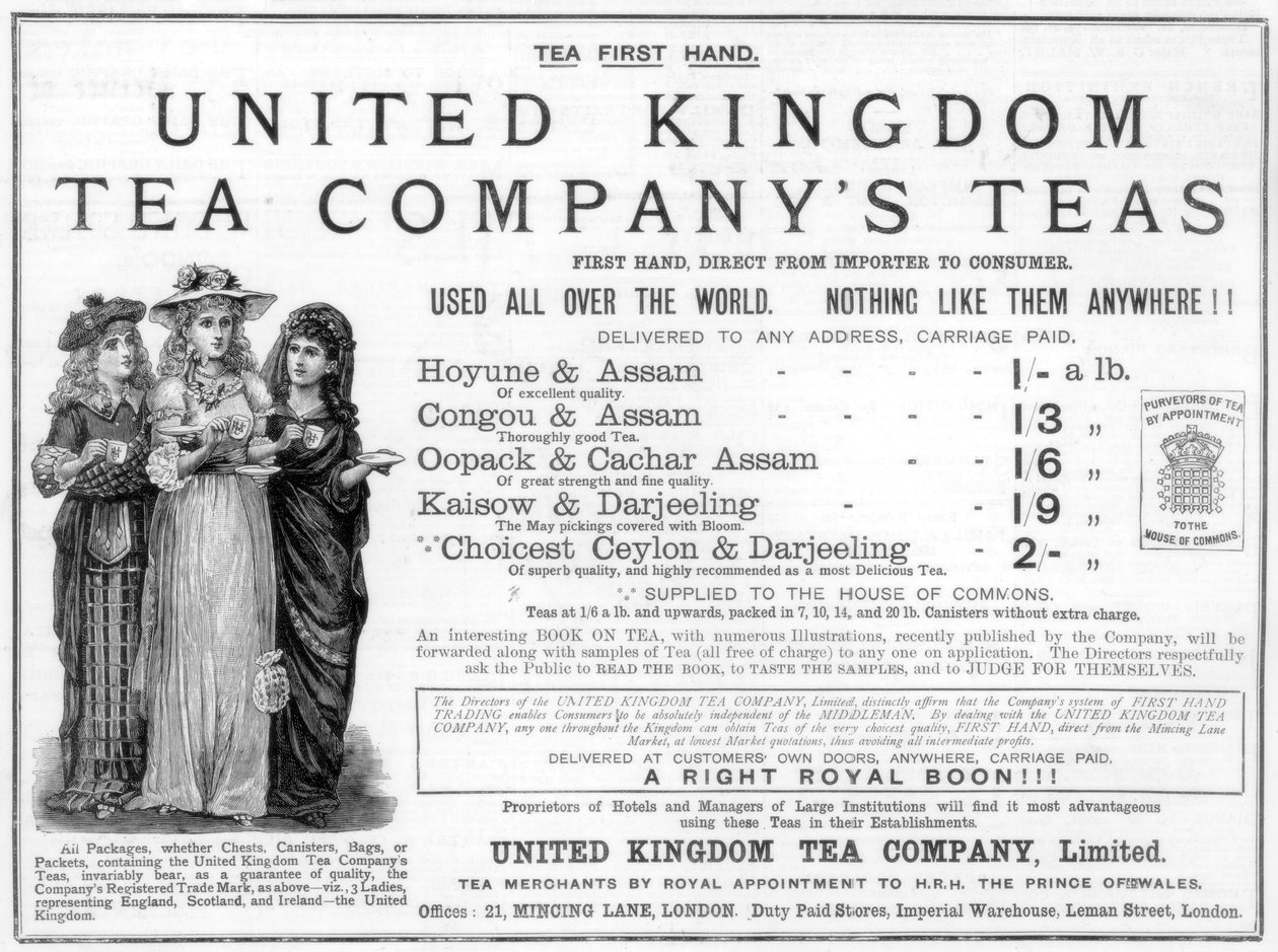 Annonce for the United Kingdom Tea Company, 1890 af Unbekannt