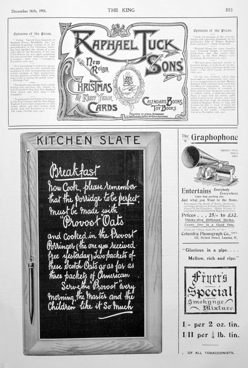 Annonceside fra Kongebladet, 14. december 1901 af Unbekannt