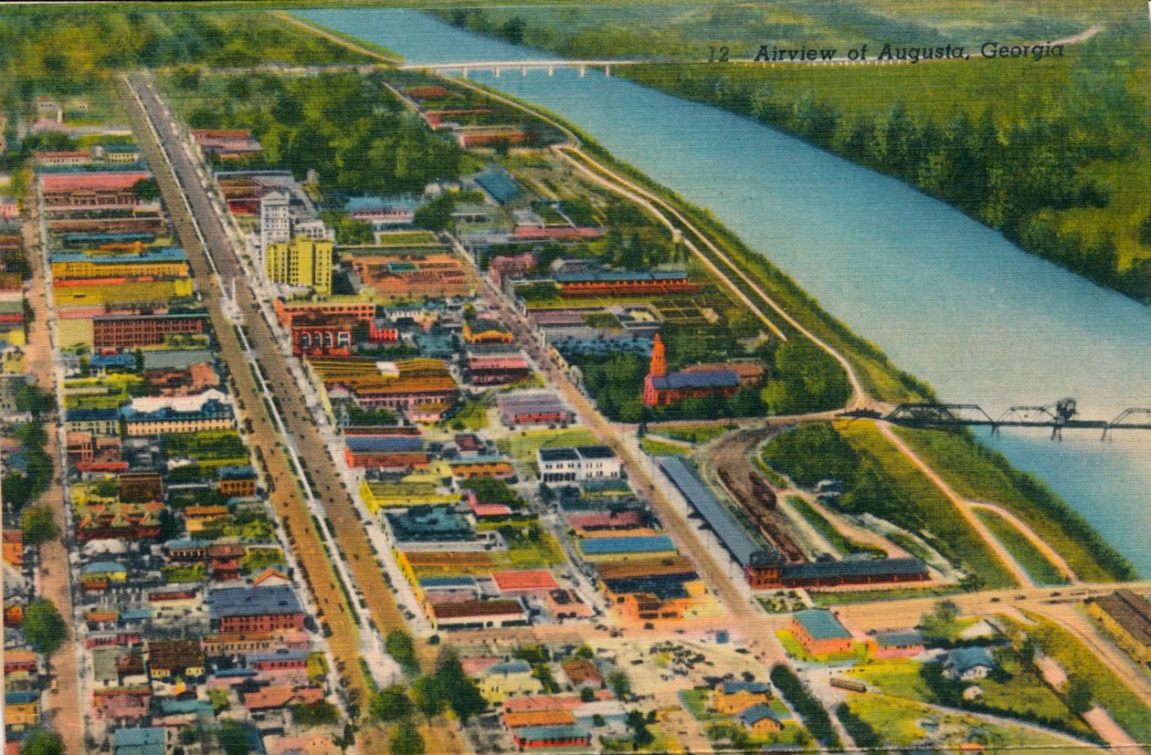 Luftfoto af Augusta, Georgia, 1943 af Unbekannt