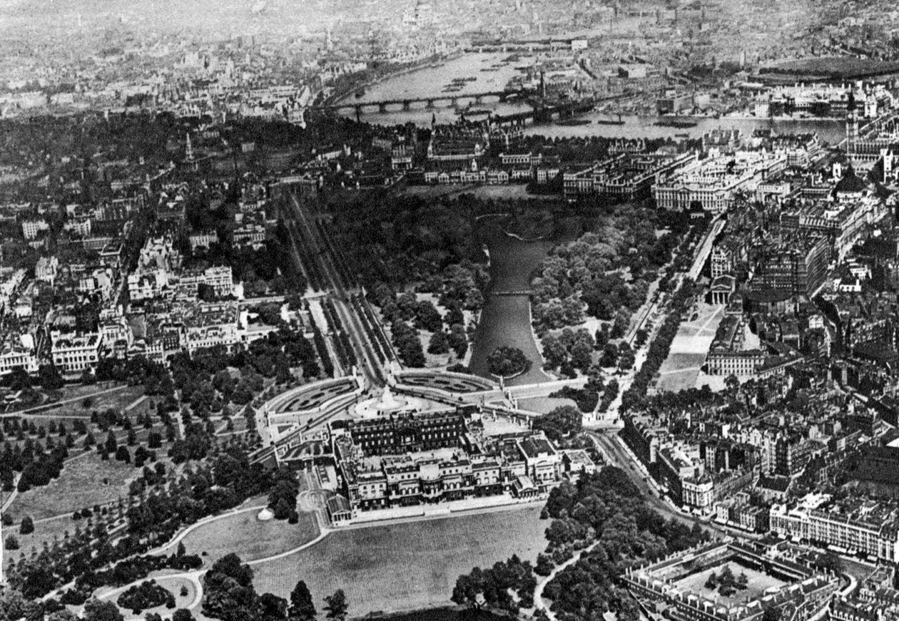 Luftfoto af Buckingham Palace, London, 1926-1927 af Unbekannt