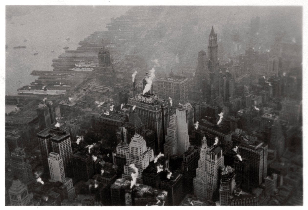 Luftfoto af Manhattan, New York City, USA, fra en Zeppelin, 1928 1933 af Unbekannt