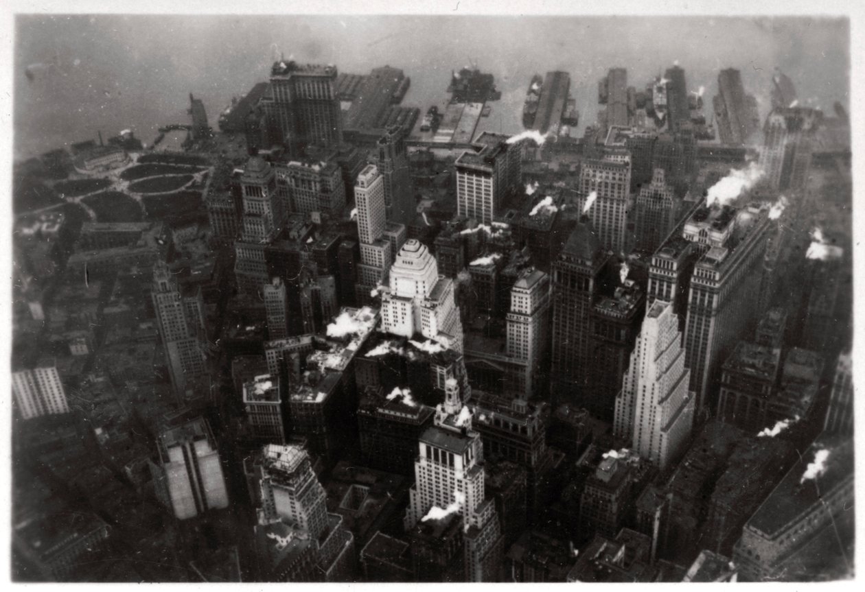 Luftfoto af Manhattan, New York City, USA, fra en Zeppelin, 1928 1933 af Unbekannt
