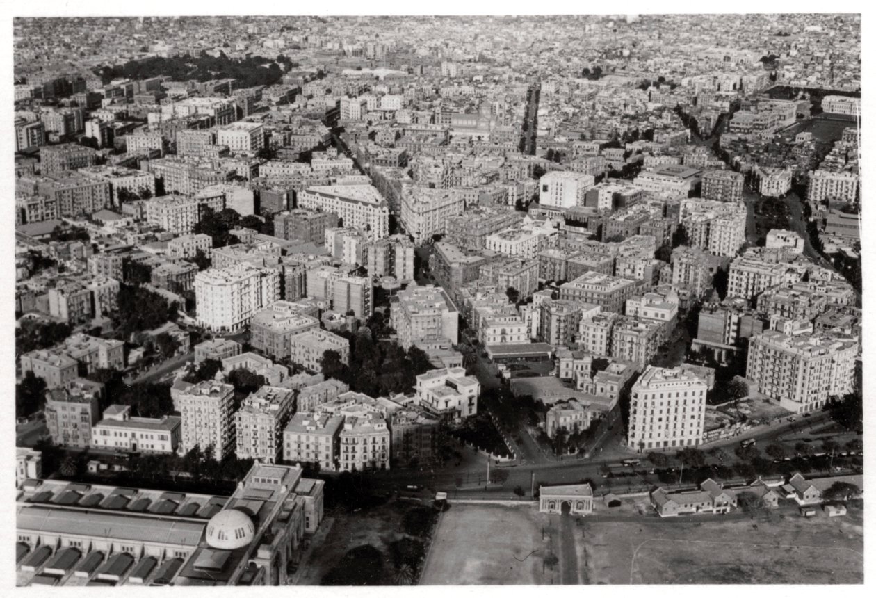 Luftfoto af New Cairo, Egypten, fra en Zeppelin, 1931 1933 af Unbekannt