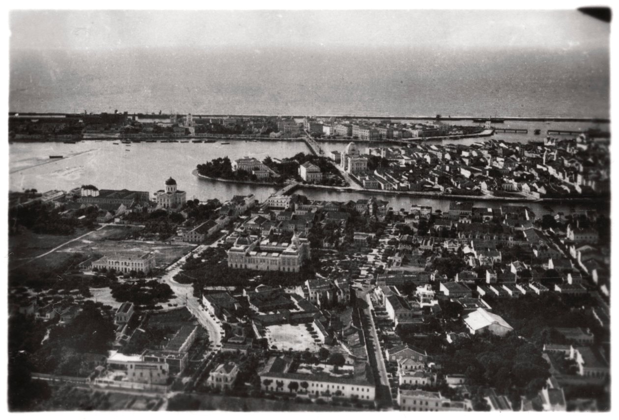 Luftfoto af Recife, Brasilien, fra en Zeppelin, 1930 1933 af Unbekannt