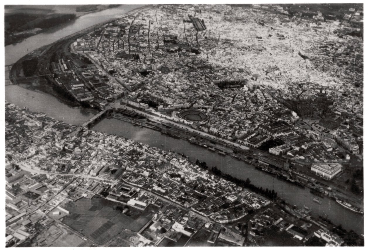 Luftfoto af Sevilla, Spanien, fra en Zeppelin, 1929 1933 af Unbekannt