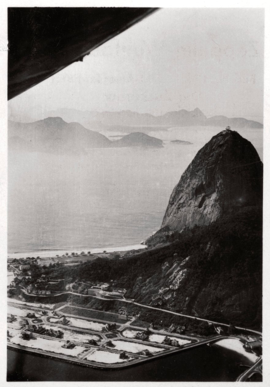 Luftfoto af Sugarloaf Mountain, Rio de Janeiro, Brasilien, fra en Zeppelin, 1930 1933 af Unbekannt